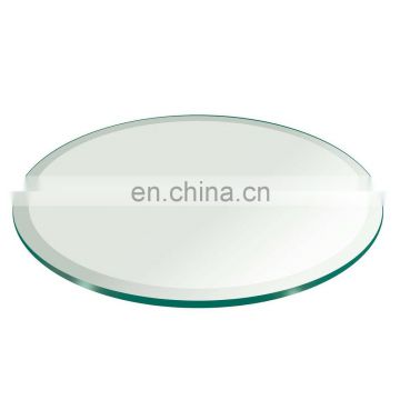 Customized round toughened clear or colored tempered glass table top