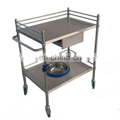 Hospital used clinic stainless operating steel trolley parts mayo treatment trolley