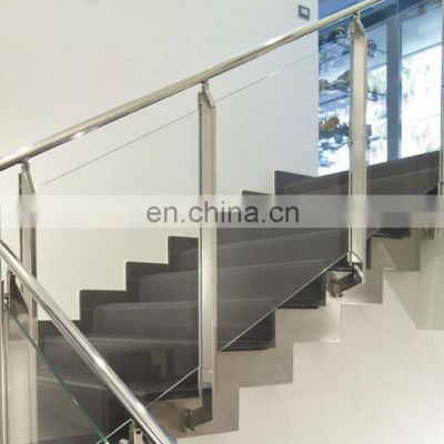 Luxury design glass stair hand railing