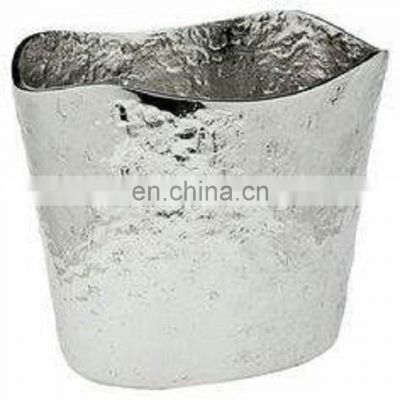 hammered curve shape aluminium wine bucket