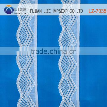 LZ-7035 embroidery mesh newest design thin bridal lace trim
