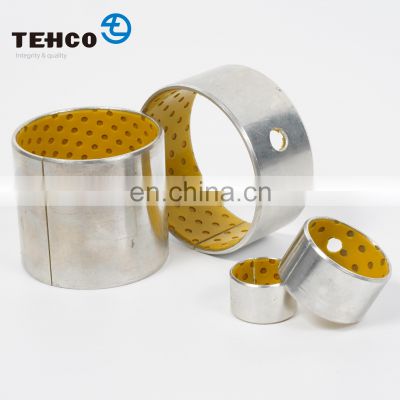 TCB201 Boundary Lubricating Multi Layer Bear Bushing Made of Steel Base and Yellow POM DIN1494 Standard for Hydraulic Machine.