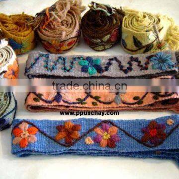 Nice Ethnic Knitted Wool Belts Chumpi Peru Handmade