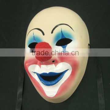 Happy Joker Mask Red Nose Big Face Hand Painted For Party