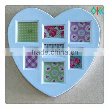 plastic multiple photo frame with heart shape