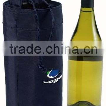 promotional cylindrical single wine bottle bag