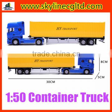 Hot selling 1:50 Container truck diecast model with active truck head