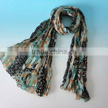 100% polyester printed fashion scarf