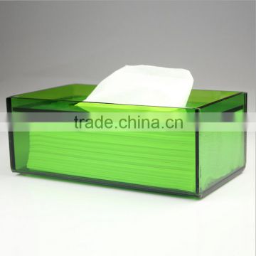 clear acrylic tissue box, black acrylic tissue box holder, green acrylic tissue box cover