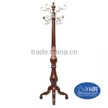 2014 new product wooden coat rack,classic style rubber wood (S-13)