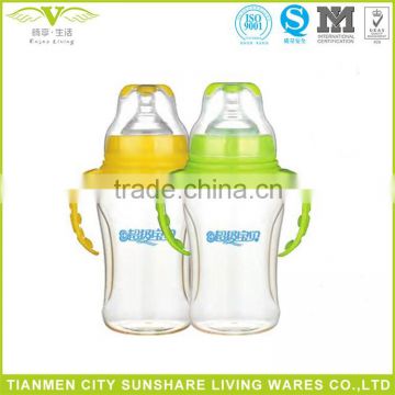 Baby Products Handle Drop Wide Scope With Straw Neonatal PPSU Feeding Bottle 180ML