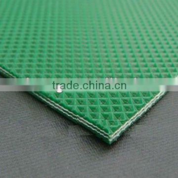 green rough top pvc conveyor belt for logistic industrial
