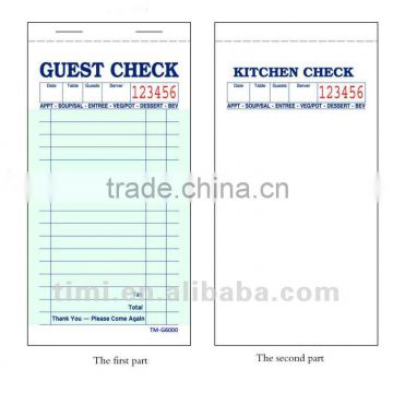 guest check with Duplicate Interleaving Carbon paper--TM-G6000