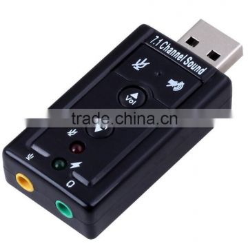 7.1 Channel Microphone (Mic) In and 3.5mm Speaker Out USB Sound Card
