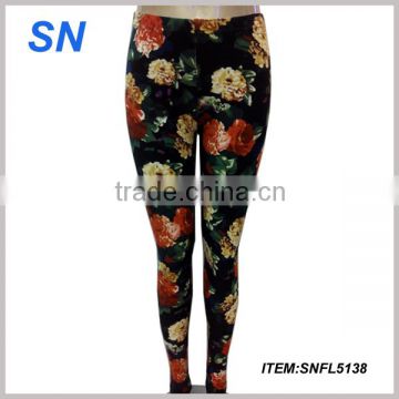 2014 Colorful printed fashion ladies leggings flower leggings