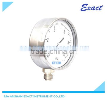 stainless steel connection low pressure gauge