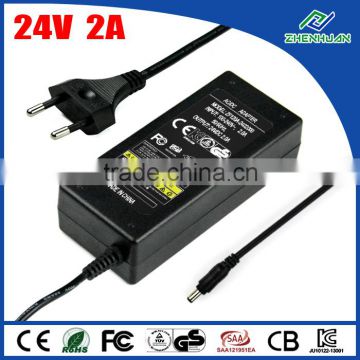 24V 2A AC/DC adapter 24V 2000mA power supply for 3d printer