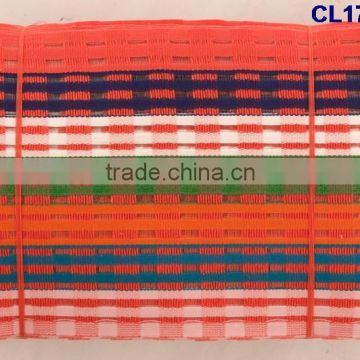 CL17-60 2016 latest best quailty colorful rainbow nice pattern popular design aso oke on factory price