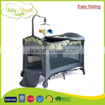 BP-01B outdoor travel cot easy folding softtextile plastic bracket baby playpen bed                        
                                                Quality Choice