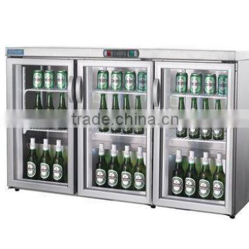 Countertop/desktop/worktop refrigerator display TG-300/300F with 3 doors