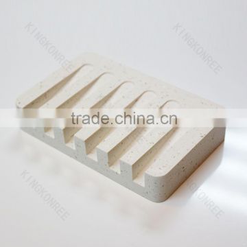 Modern solid surface freestanding soap dish
