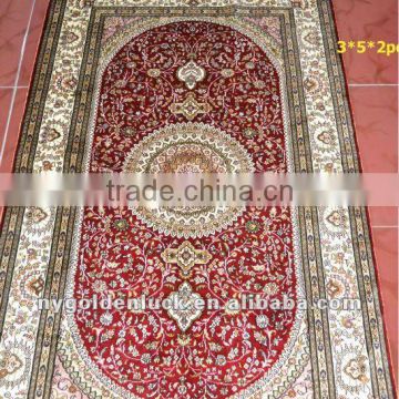 3x5 double knotted 100%natural silk handmade persian silk carpet