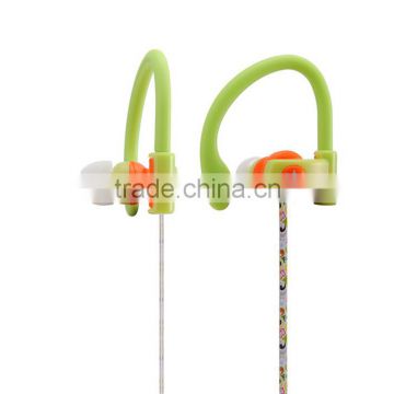 Deep bass round cable promotional earphone hook for mp3