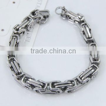 Men's Bracelet Stainless Steel Box Chain Lobster Clasp Trendy Bracelet