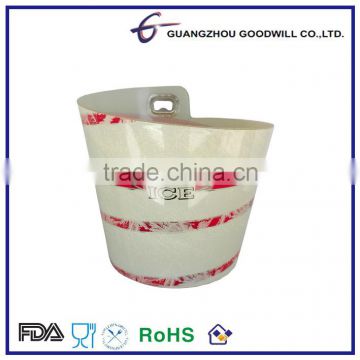 4L Plastic ice bucket with openner
