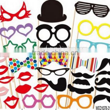 31 pcs On A Stick Photo Mustache Booth Props Christmas Birthday Wedding Party Photos Props
