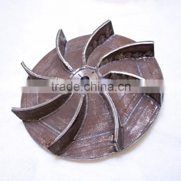 Fan wheel hardface plate anti wear