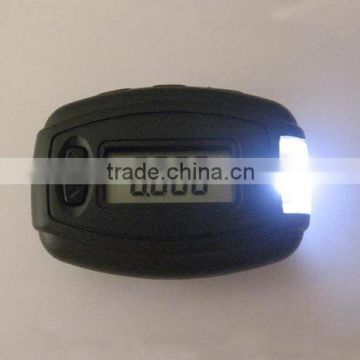 Hot sales pedometer with clock and light for promotion