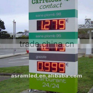 2015 new products outdoor gas station led price sign