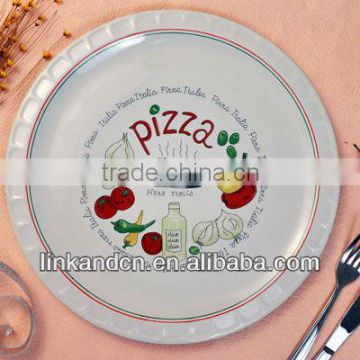 KC-00349/ceramic pizza plate/elegant ceramic pizza plate