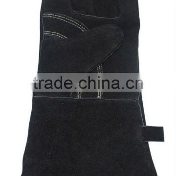 13.5" Stitching CE Approved Black Leather Welding Gloves