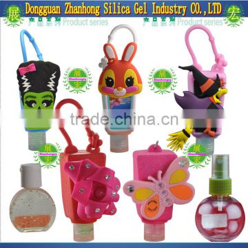 Lovely portable promotional gift hand wash container silicon rubber case