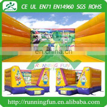 Mini inflatable party open without roof bouncy castle