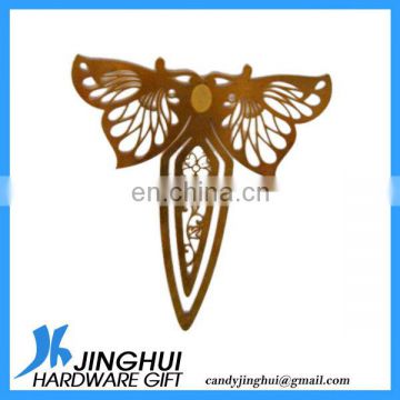 custom shaped metal butterfly bookmark