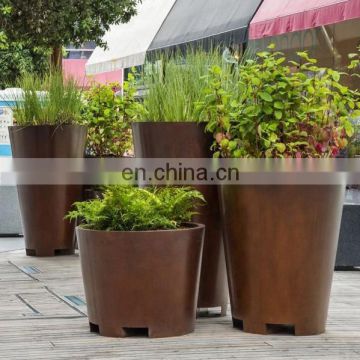 Corten Steel Flower Pot/Garden Planter/Outdoor Decoration