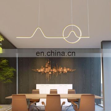Led long dining room chandelier modern Nordic lamps creative household light luxury dining table bar chandelier