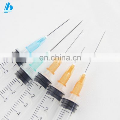 5ml Manufacture plant for Medical syringe 5ML luer slip with syringe with different size of needles