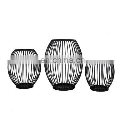 Home Decor Wedding Decors Black Candle Holder Table Candle Stand Metal Pillar Candle Holders Set Home Decoration
