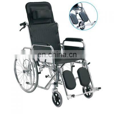 high quality  MKR-903GC deluxe manual reclining high back wheelchair with elevating legrest