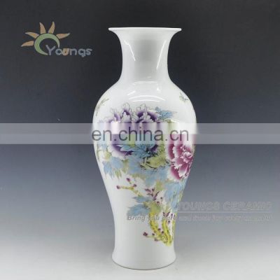 Jingdezhen porcelain famille rose Fishtail vases For house decor