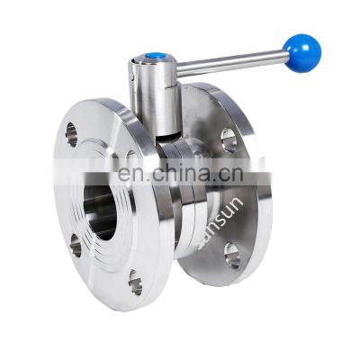 Square /Round Flange adaptors Type Threaded Butterfly Valve