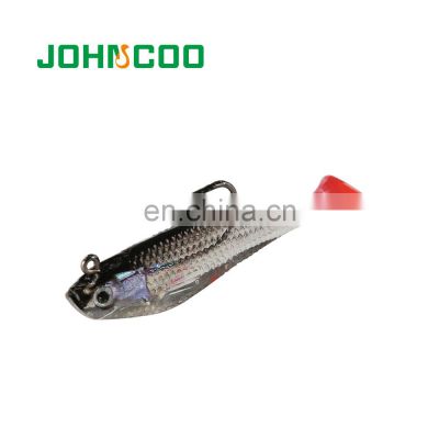 JOHNCOO Soft Lead Fishing Lures T Tail Soft Bait Single Hook Baits Artificial Bait Jig Wobblers Rubber 80mm9.5g Lure