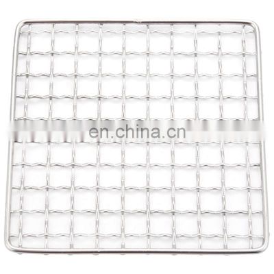 Bbq accessories stainless steel crimped wire mesh for barbecue grill