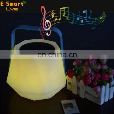 Lithium Battery Outdoor Speaker led usb rechargeable portable PE plastic TWS function hot sale ice bucket led light speaker