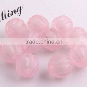 Pink Color Chunky Acrylic Watermelon Plastic Frost Beads in Beads Wholesales Jewerly Fashion