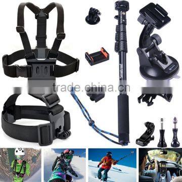 Smatree gopros accessories 13-in-1 Outdoor Sports Essentials Accessories Kit for GoPros heros 4 smatree gopros accessories